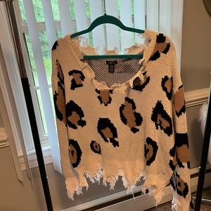 cheetah print sweater